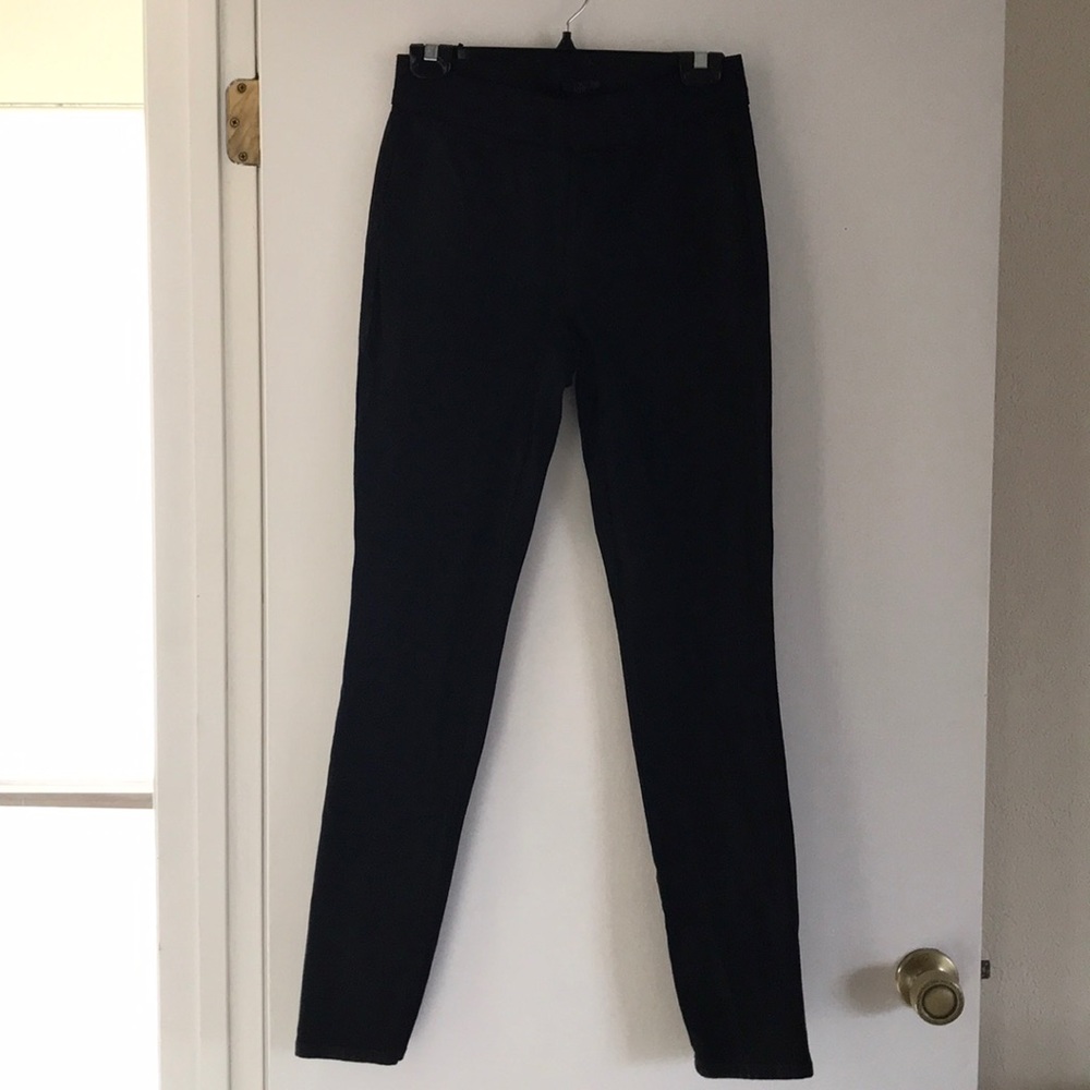 NYDJ black coated leather look jeans
